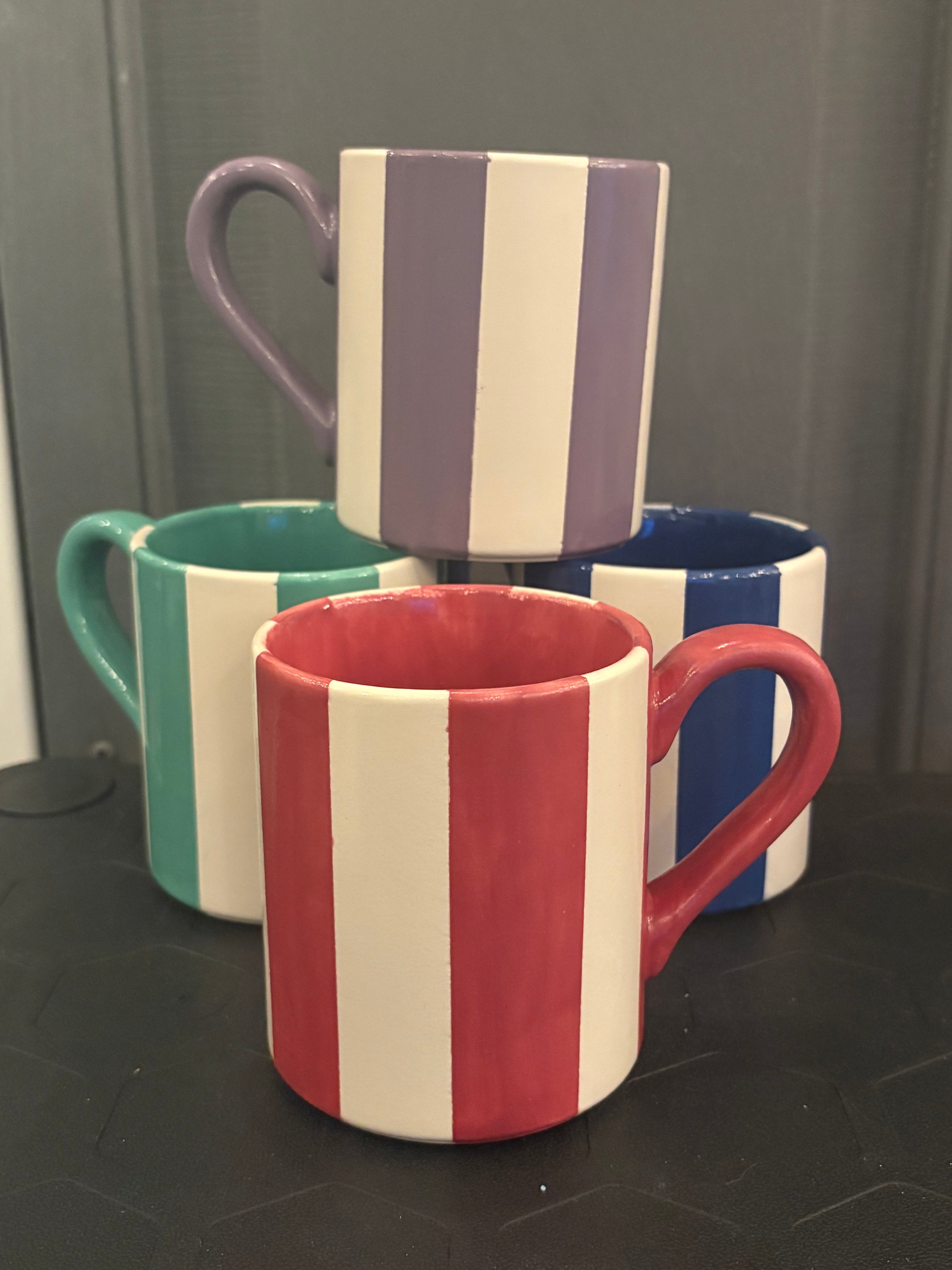 12oz Striped Ceramic Mug