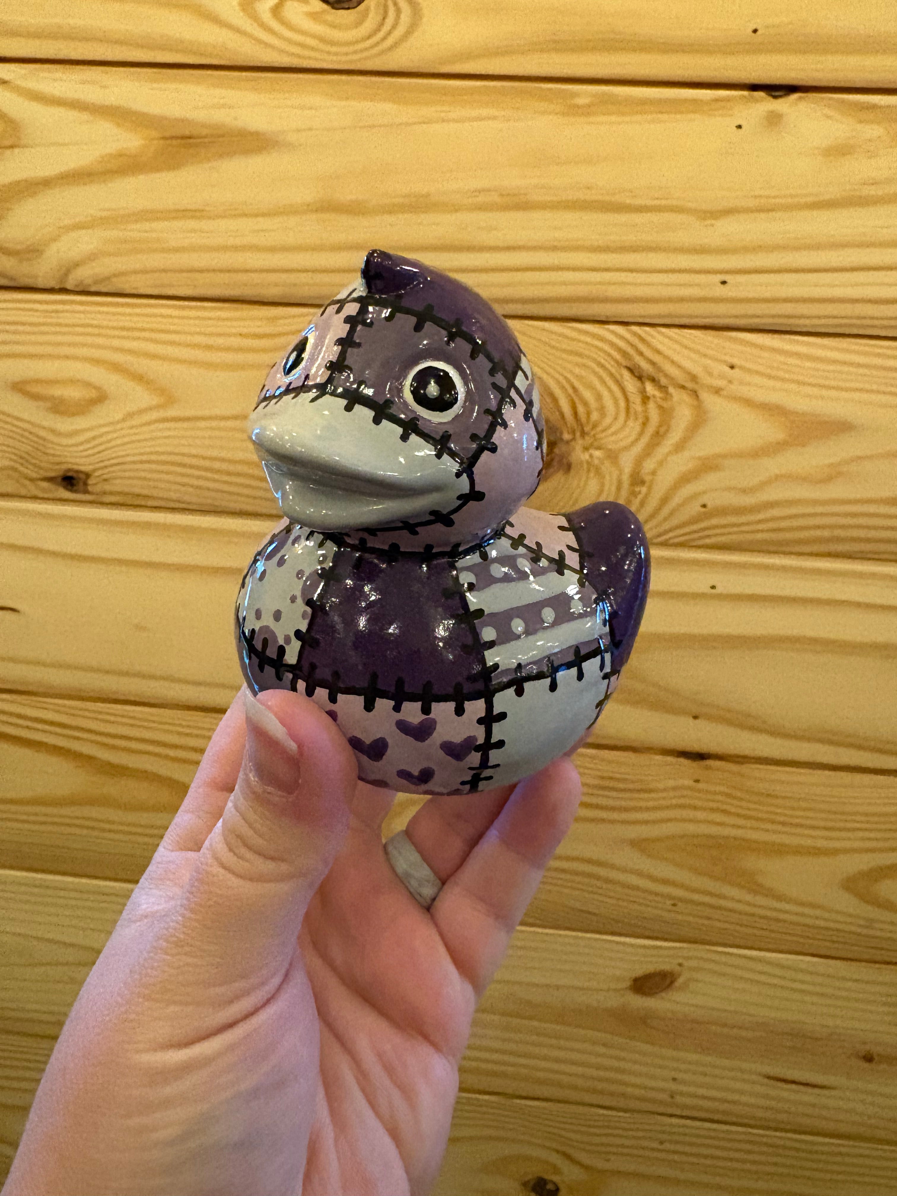 Ceramic Rubber Duck – Patchwork Design
