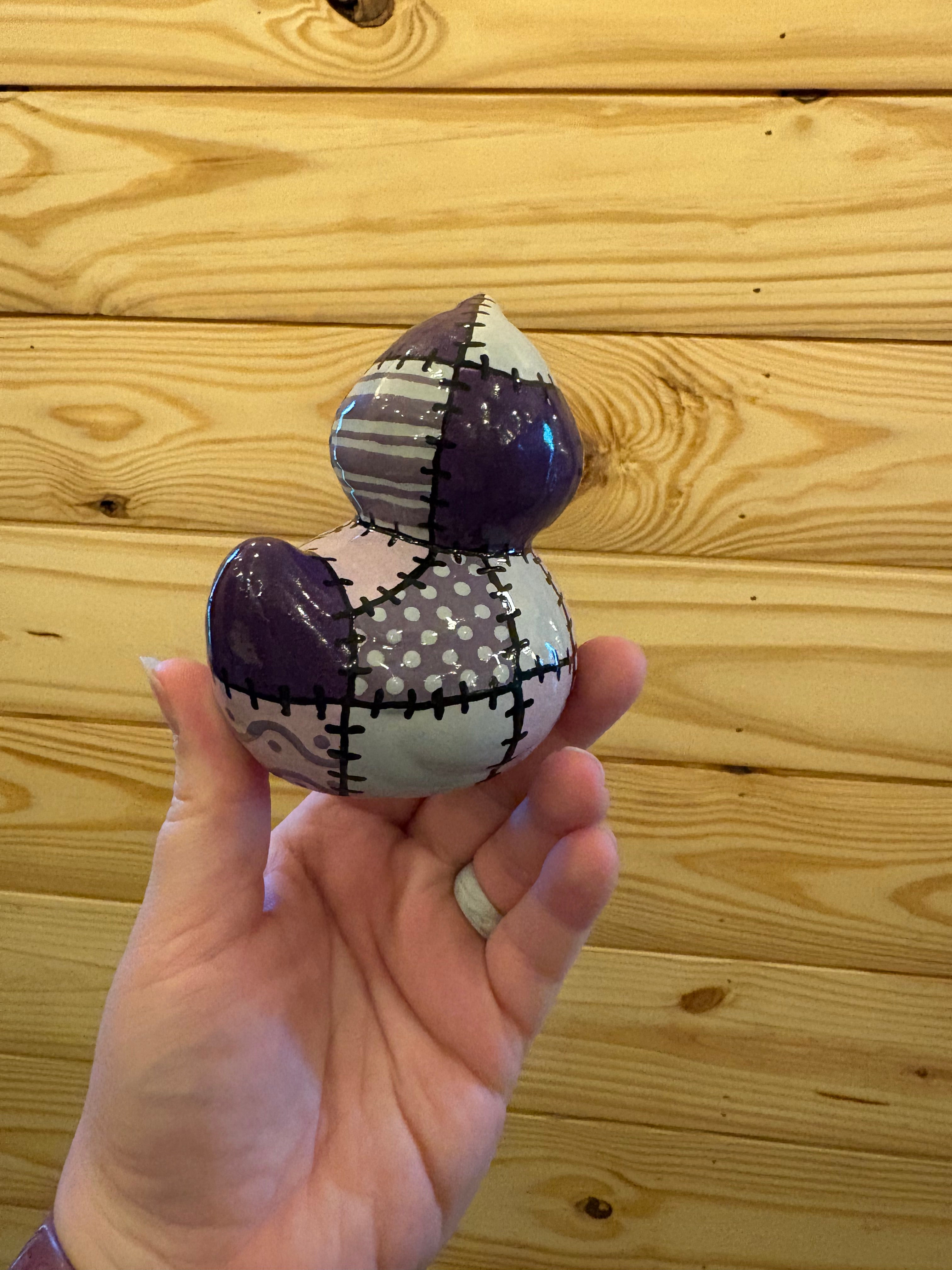 Ceramic Rubber Duck – Patchwork Design